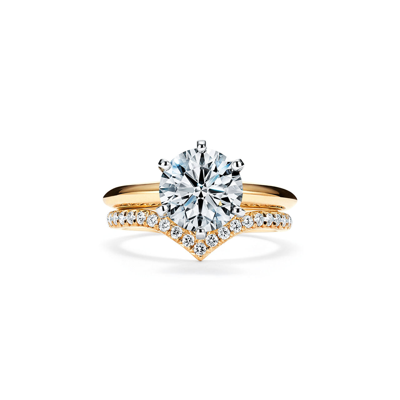 Tiffany® Setting Bague de fiançailles en or jaune 18 carats