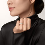 Bague Trinity, modèle classique, pavée