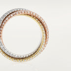 Bague Trinity, modèle classique, pavée