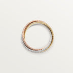 Bague Trinity, petit modèle, pavée