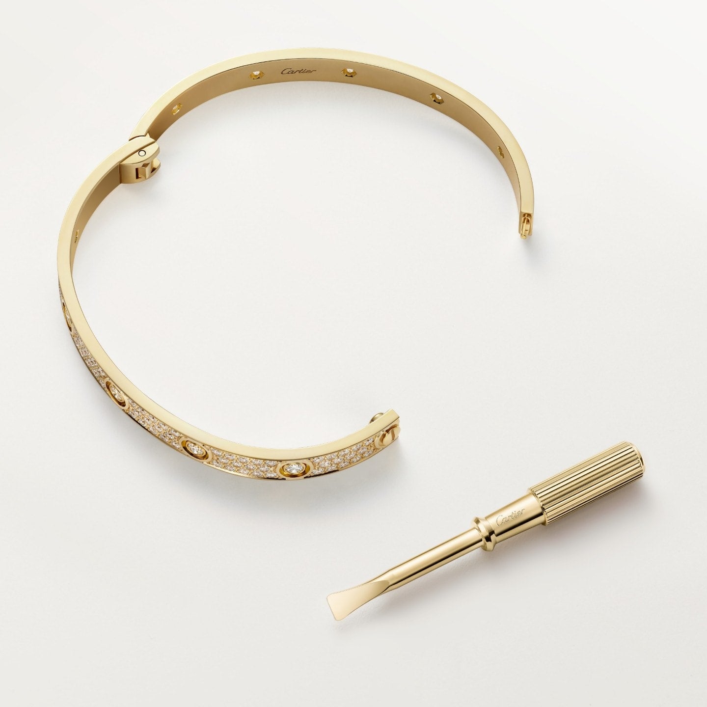 Bracelet LOVE, modèle classique, pavé, 10 diamants