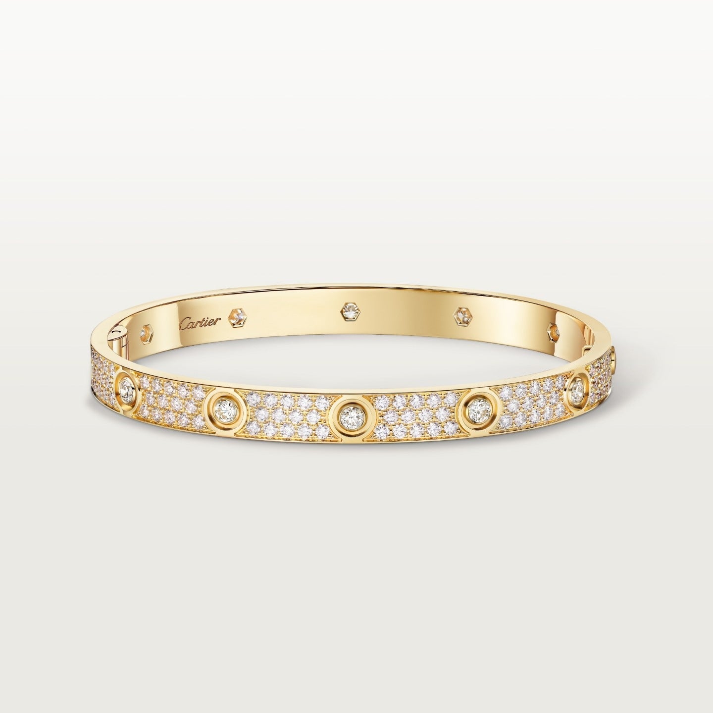 Bracelet LOVE, modèle classique, pavé, 10 diamants