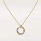 Pendentif Trinity, sept rangs, diamants