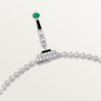 Collier En Equilibre, émeraude, pavé