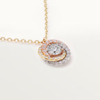 Pendentif Trinity, diamant taille brillant, pavé
