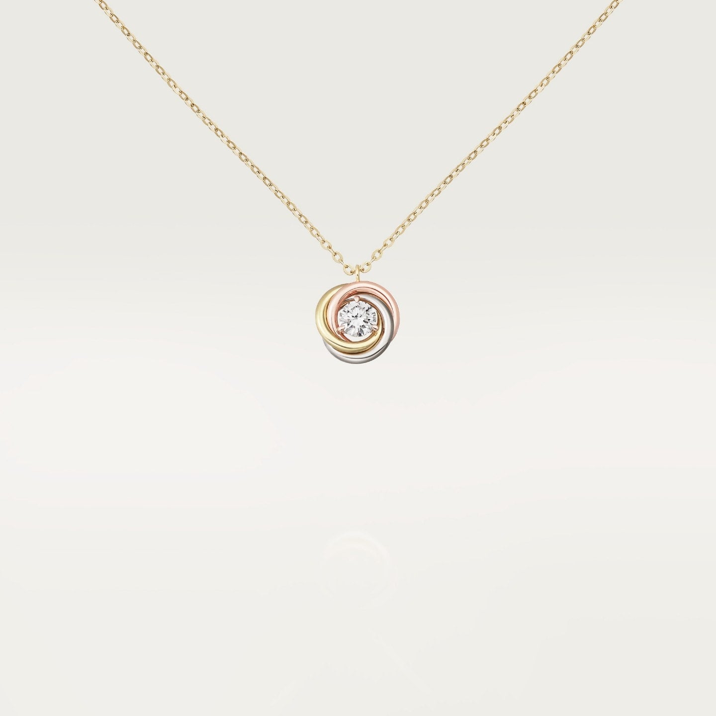 Pendentif Trinity, diamant taille brillant