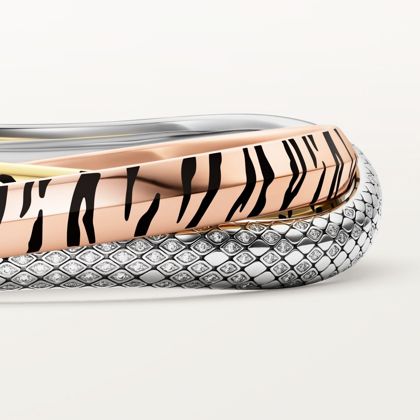Bracelet Trinity, laque, diamants