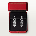 Boucles d'oreilles Agrafe, diamants taille brillant, pavées