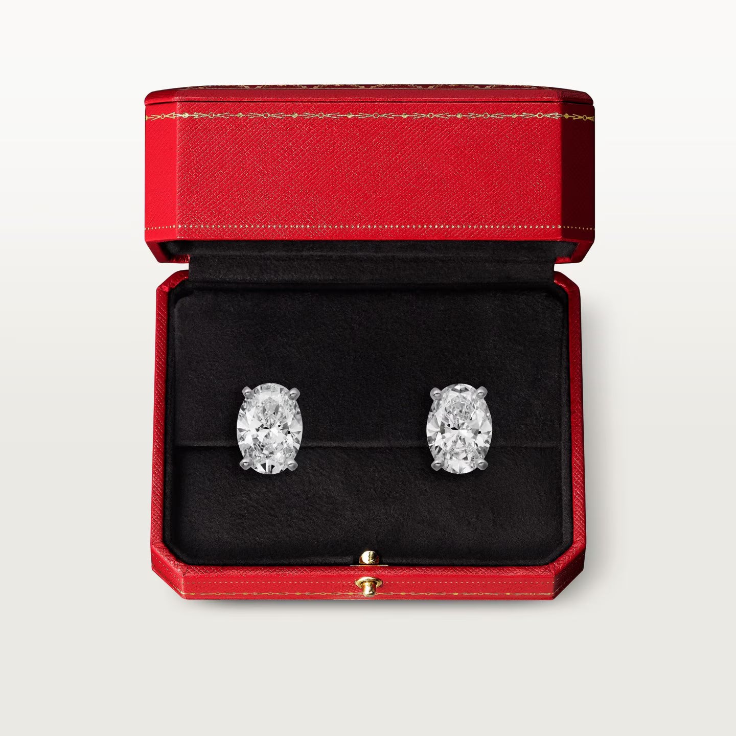 Puces d'oreilles 1895, 2 diamants taille ovale