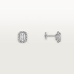Puces d'oreilles Cartier Destinée, 2 diamants taille émeraude, pavées