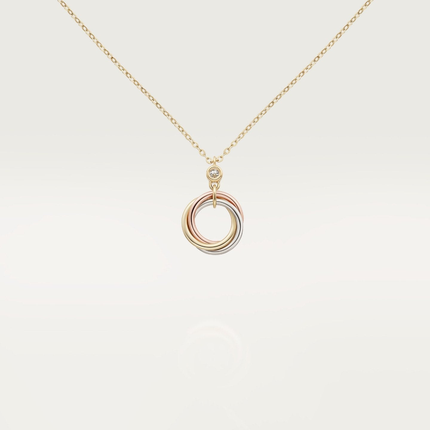 Pendentif Trinity, diamant taille brillant