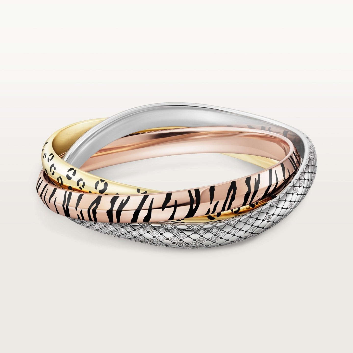 Bracelet Trinity, laque, diamants