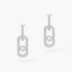 Boucles d'oreilles pendantes pavées So Move XL