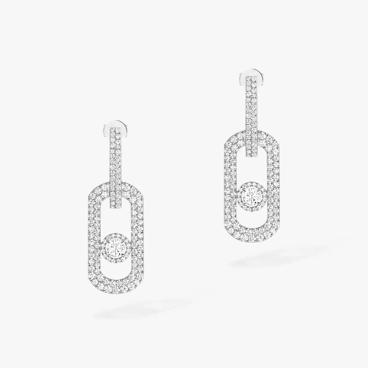 Boucles d'oreilles pendantes pavées So Move XL
