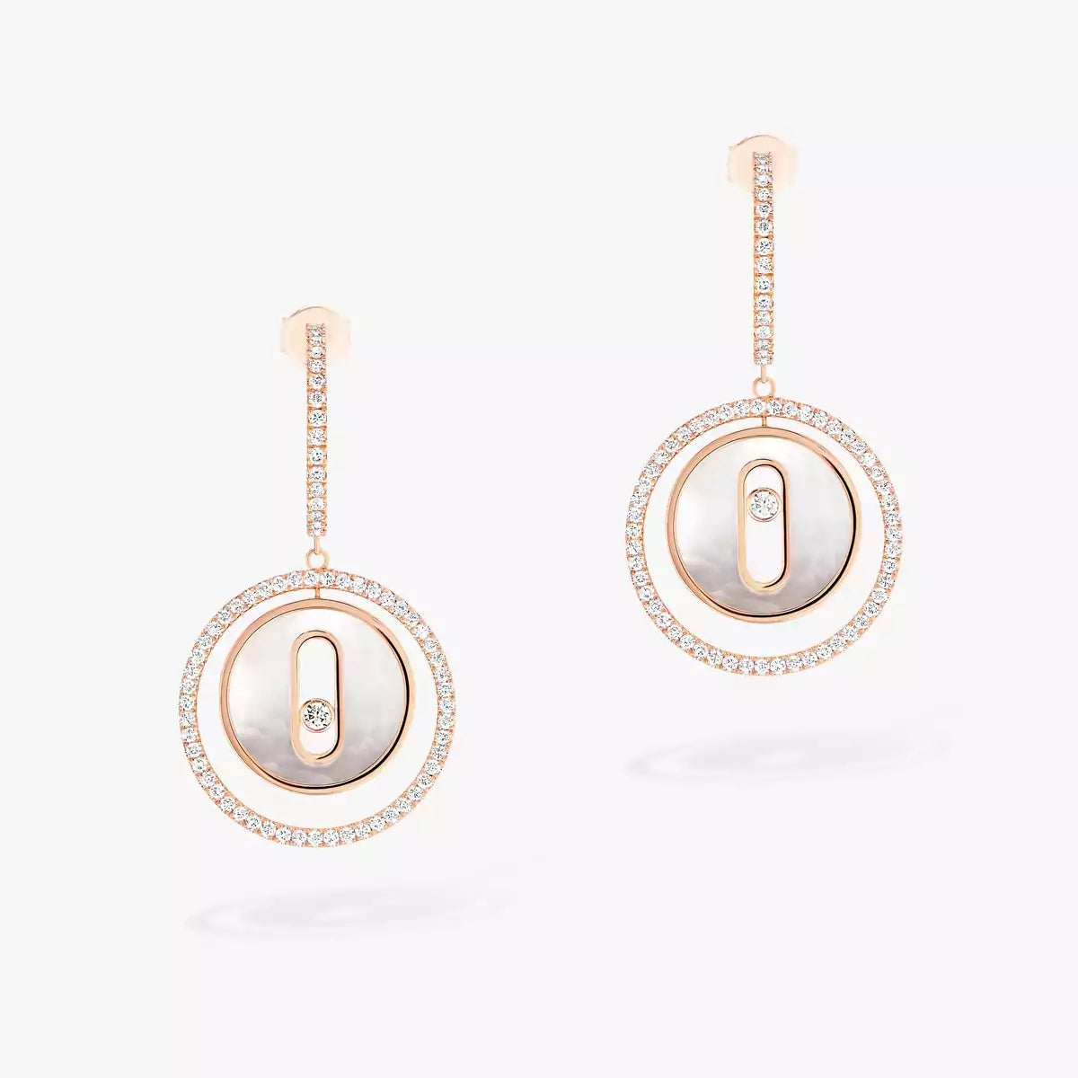 Boucles d'oreilles nacre blanche Lucky Move PM