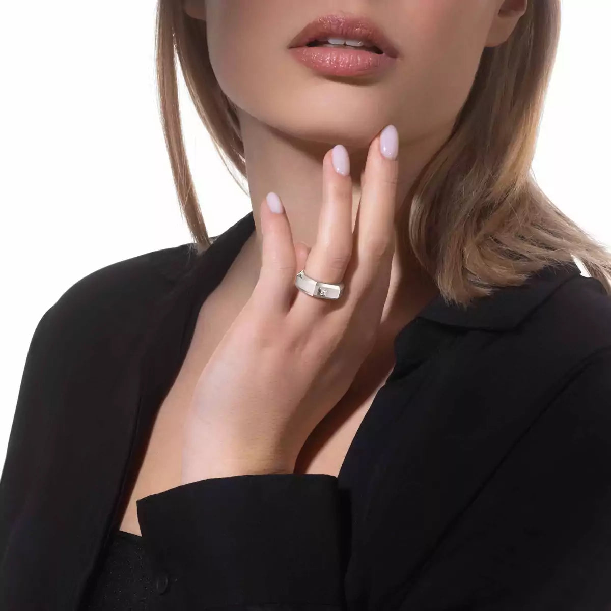 Bague brossée Moderniste MM