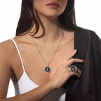 Collier onyx or blanc Lucky Move MM