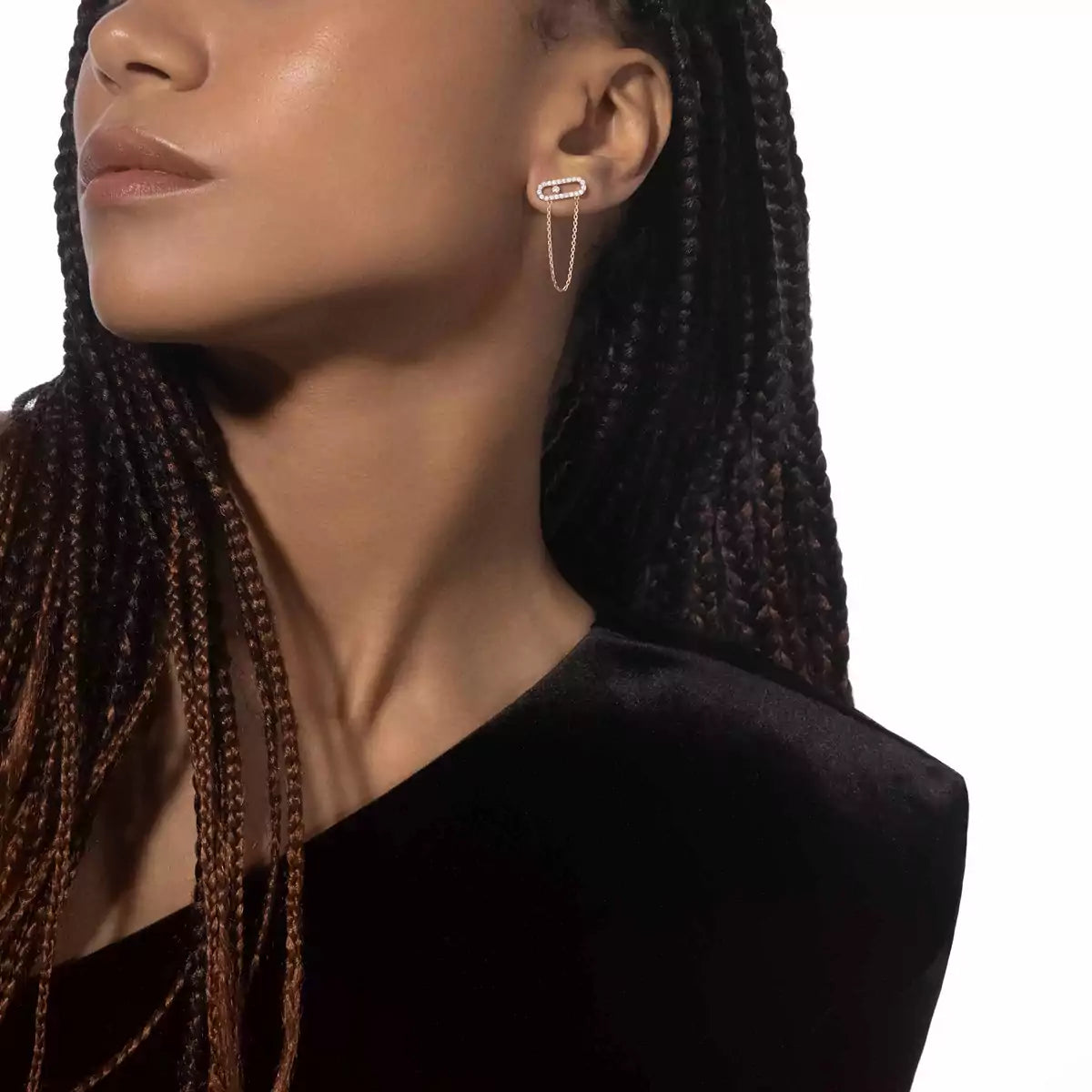 Mono boucle d'oreille chaîne Move Uno
