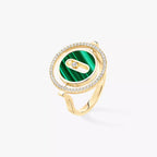 Bague malachite Lucky Move PM