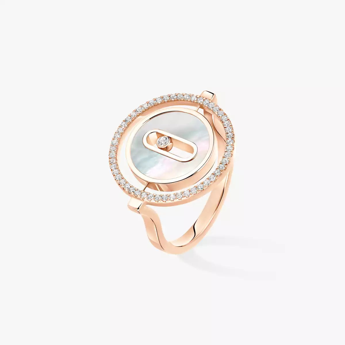 Bague nacre blanche Lucky Move PM