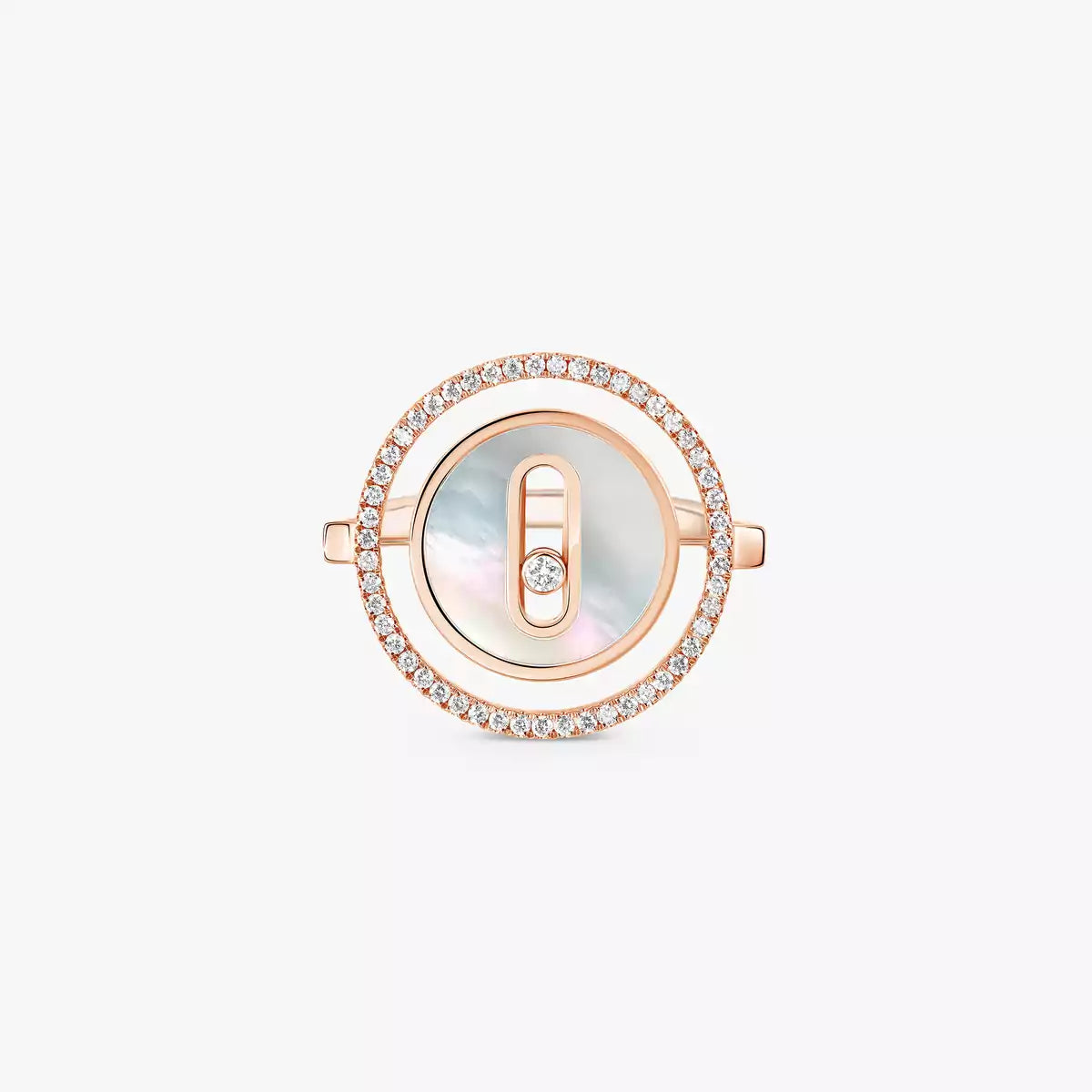 Bague nacre blanche Lucky Move PM