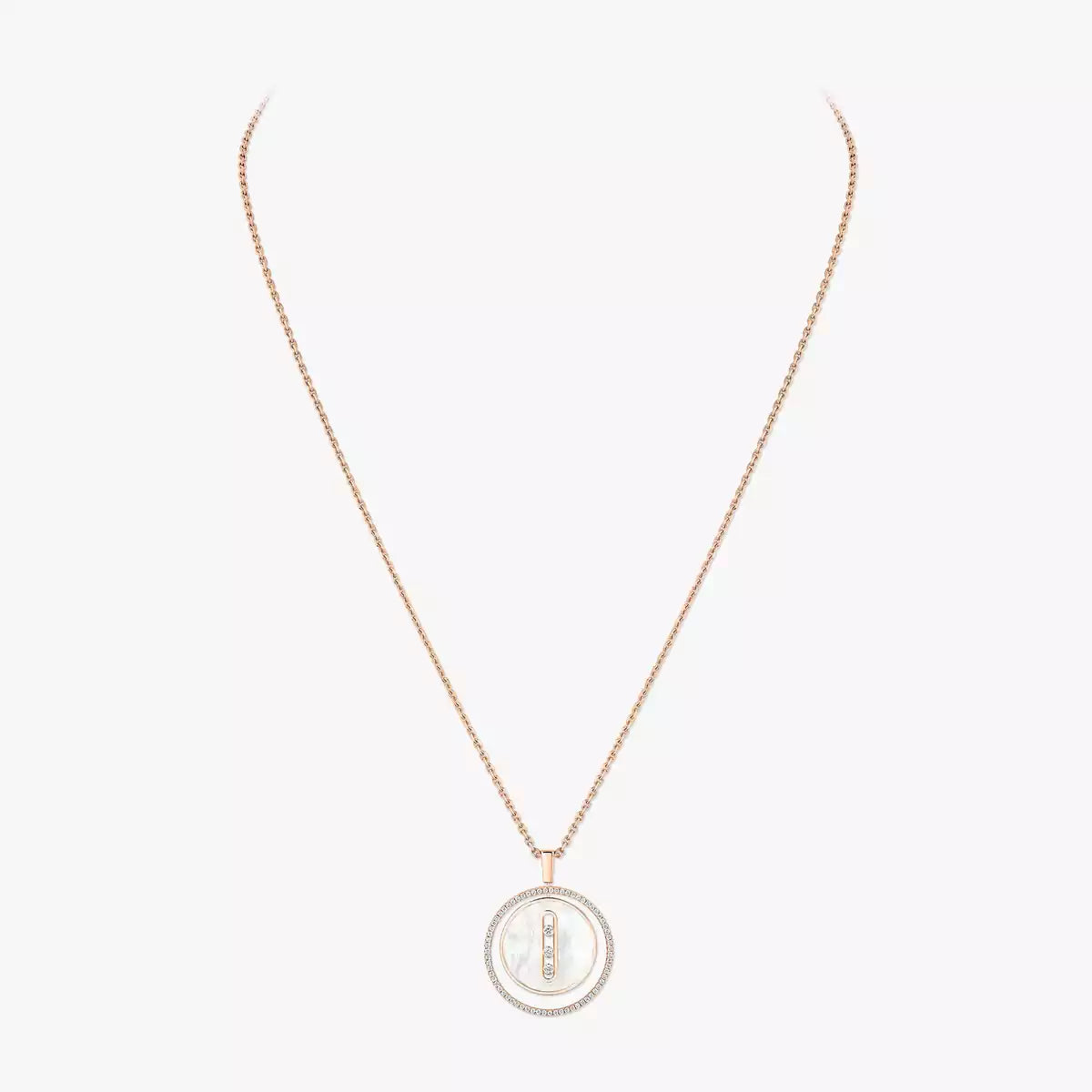 Collier nacre blanche Lucky Move MM