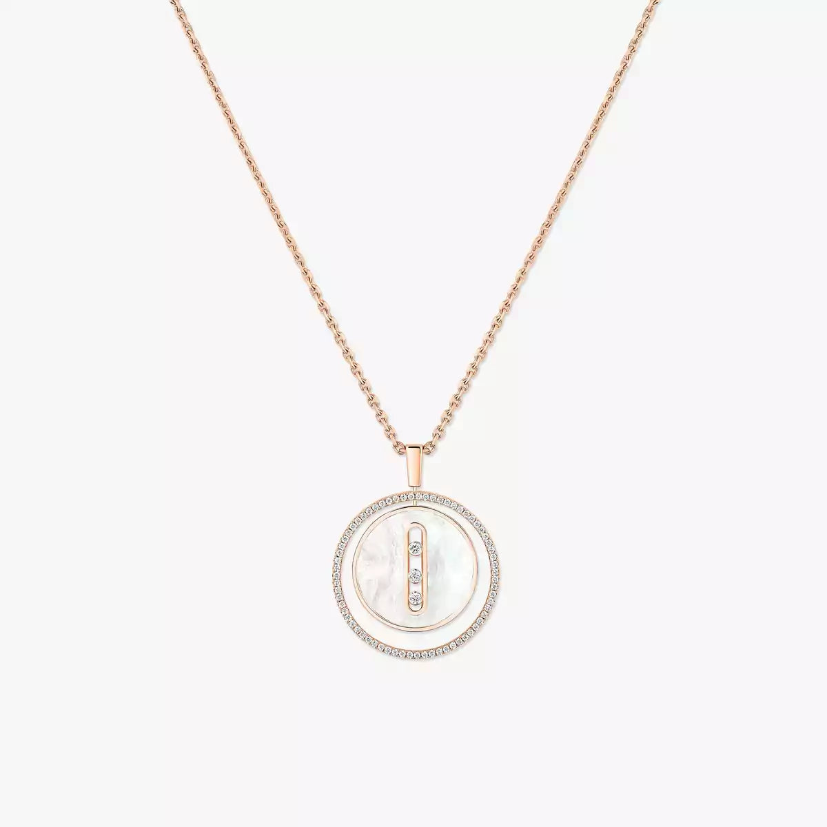 Collier nacre blanche Lucky Move MM