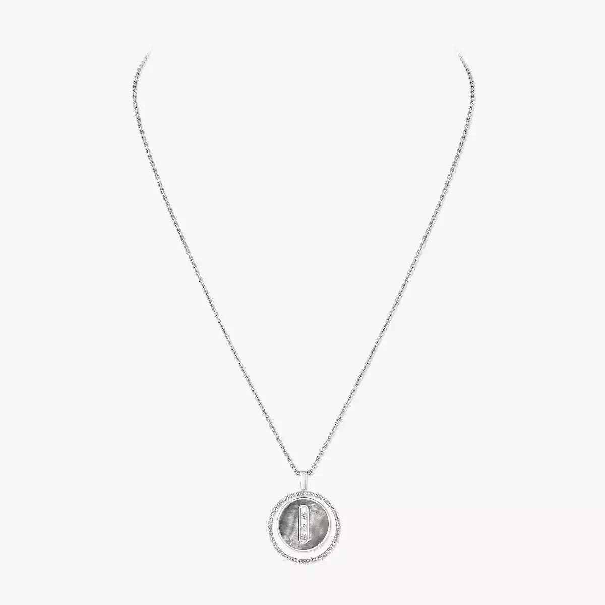 Collier nacre grise Lucky Move MM