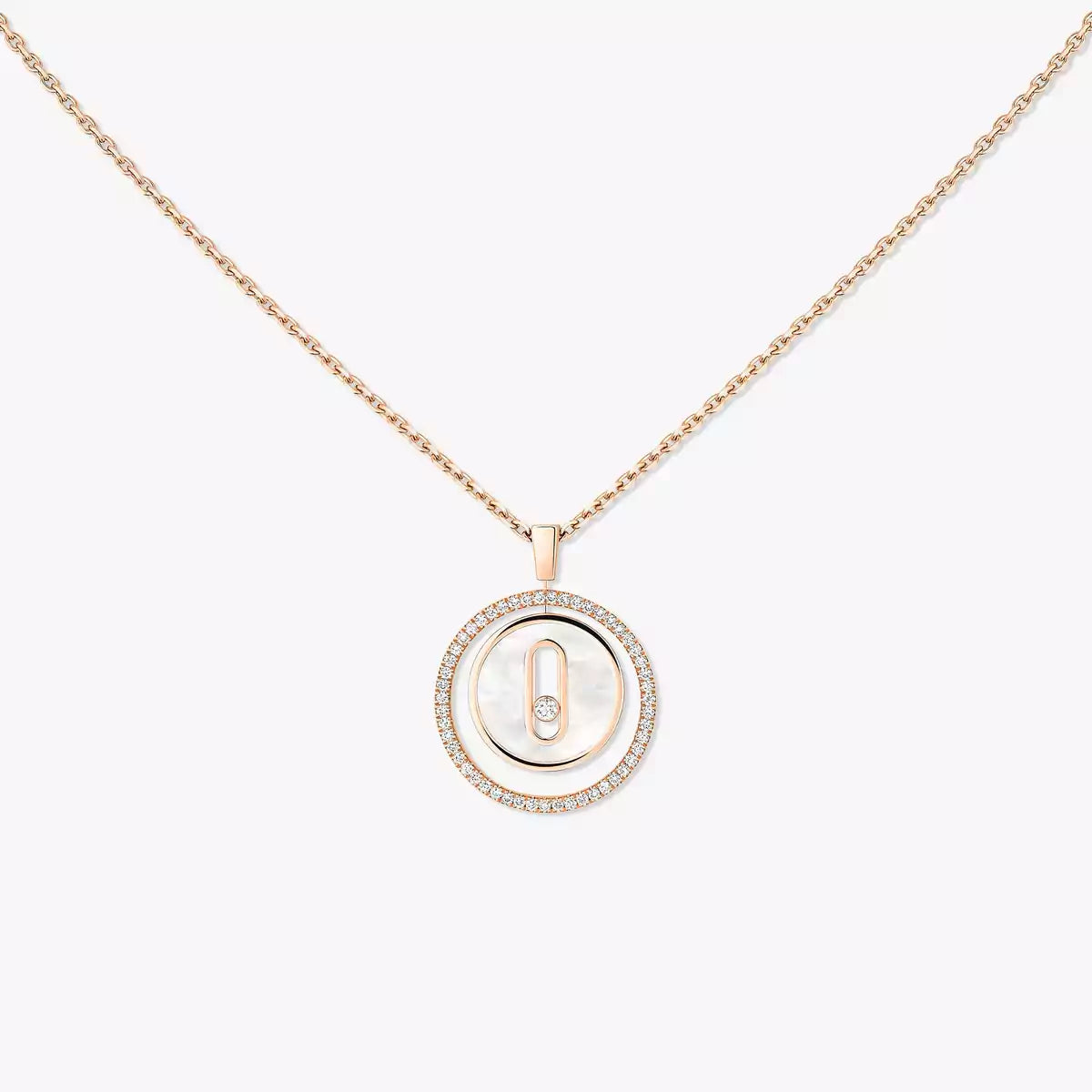 Collier nacre blanche Lucky Move PM
