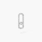 Mono boucle d'oreille pavée Move Uno droite