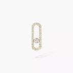 Mono boucle d'oreille pavée Move Uno droite