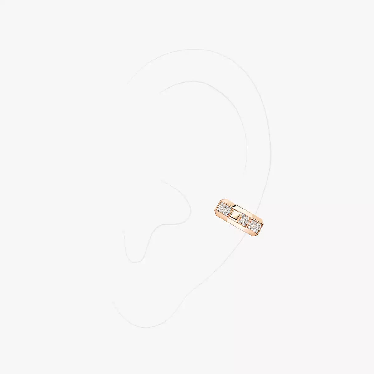 Mono clip milieu pavé Moderniste