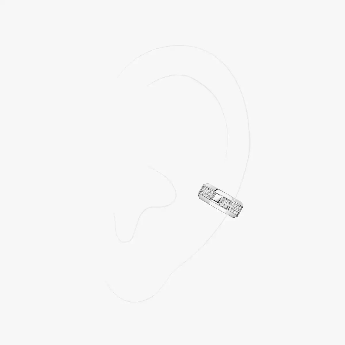 Mono clip milieu pavé Moderniste