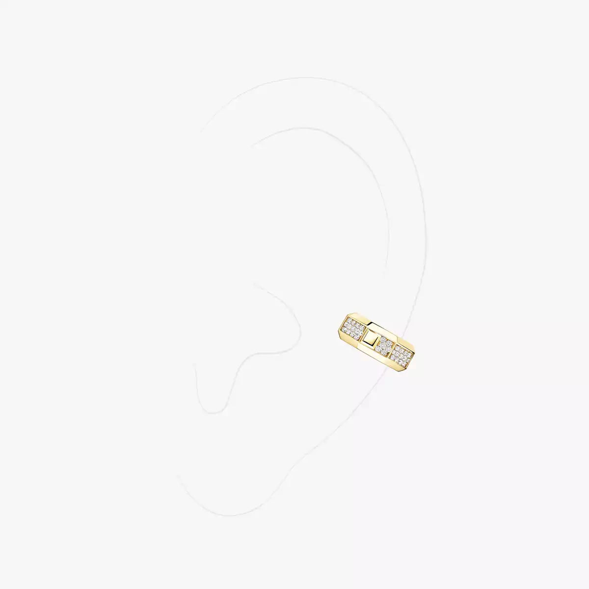 Mono clip milieu pavé Moderniste