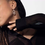 Boucles d'oreilles pendantes pavées So Move XL