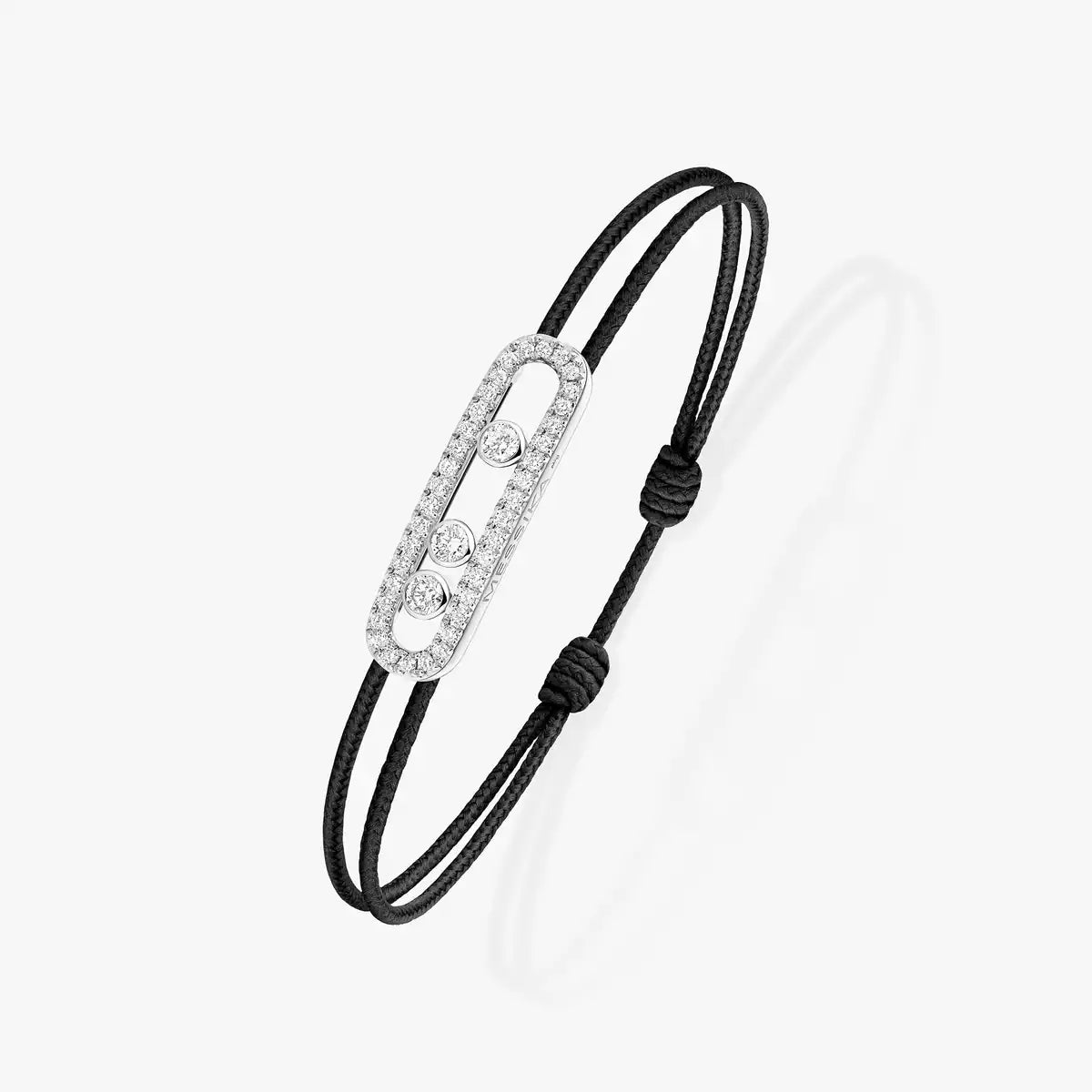 Bracelet cordon noir pavé Messika Care(s)