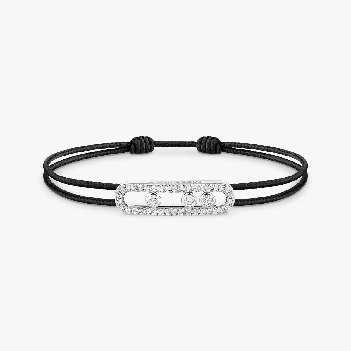 Bracelet cordon noir pavé Messika Care(s)
