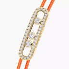 Bracelet cordon orange pavé Messika Care(s)