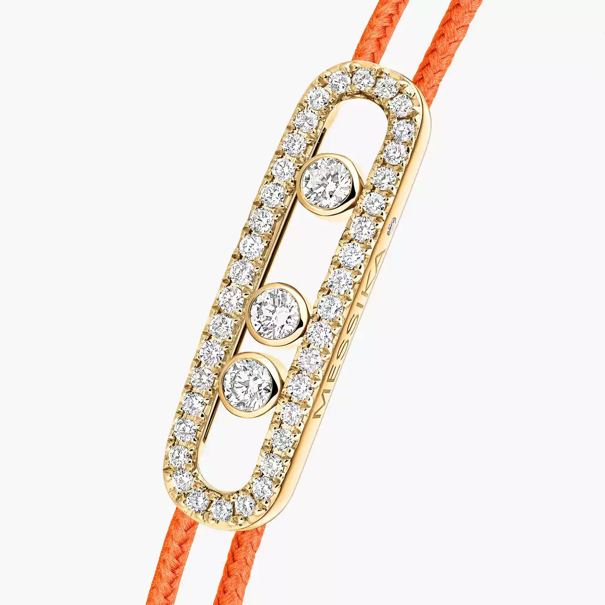 Bracelet cordon orange pavé Messika Care(s)