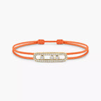 Bracelet cordon orange pavé Messika Care(s)