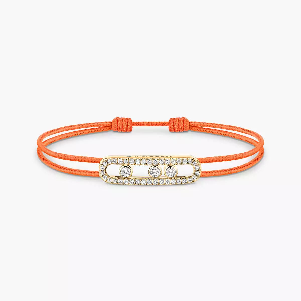 Bracelet cordon orange pavé Messika Care(s)