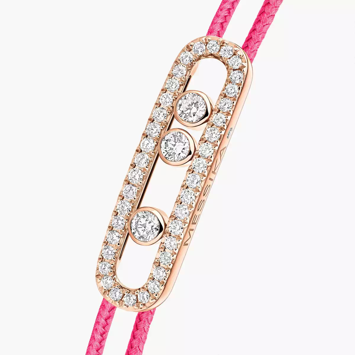 Bracelet cordon rose pavé Messika Care(s)