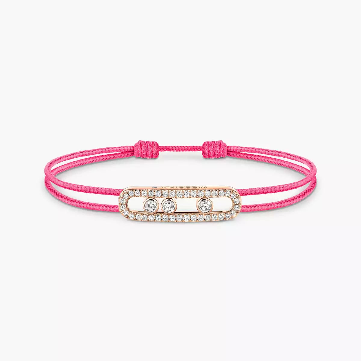 Bracelet cordon rose pavé Messika Care(s)