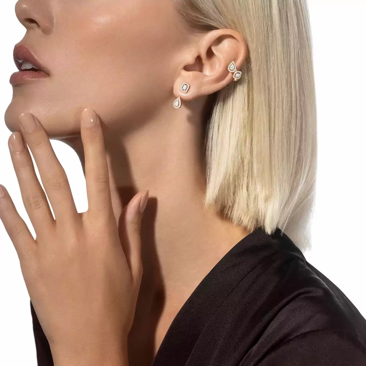 Mono clip milieu My Twin 0,10ct x3