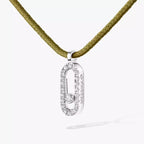 Collier cordon kaki pavé Messika Care(s)