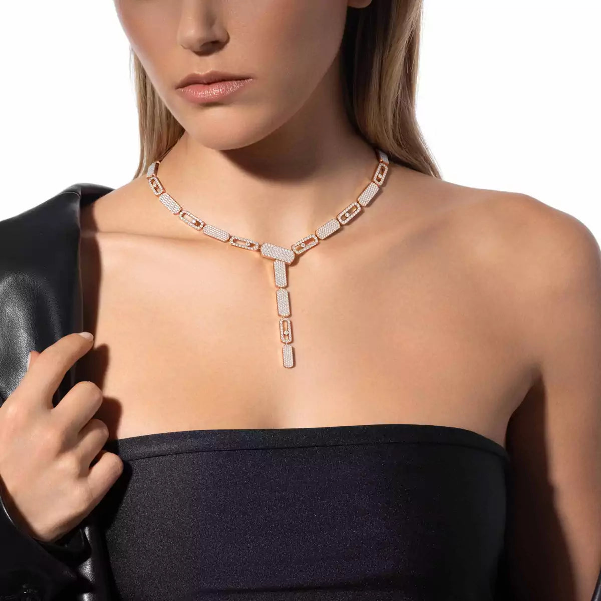 Collier cravate pavé Imperial Move GM