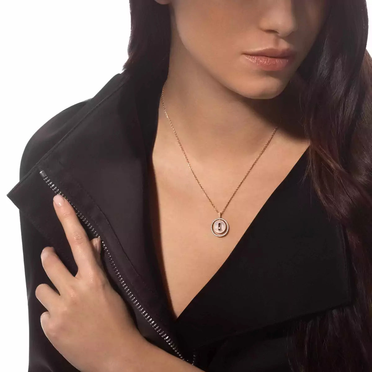 Collier nacre blanche Lucky Move PM