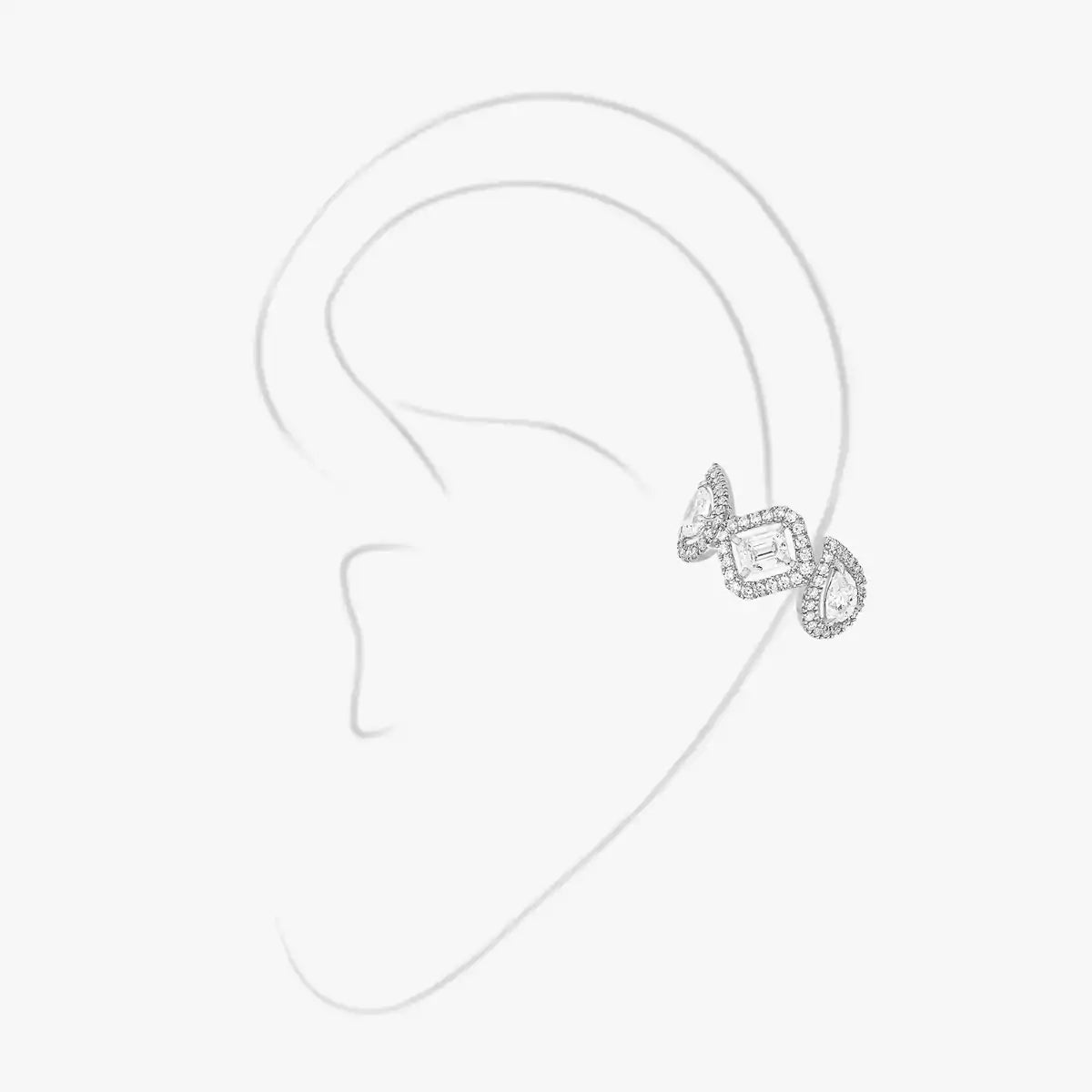 Mono clip milieu My Twin 0,10ct x3