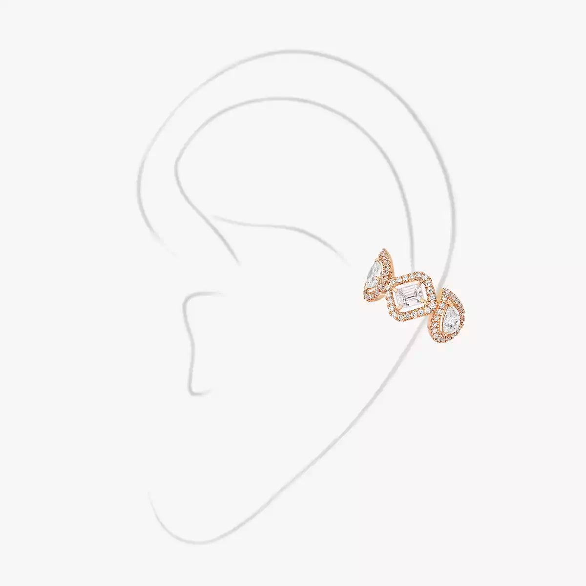 Mono clip milieu My Twin 0,10ct x3
