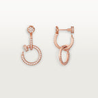 Boucles d'oreilles Juste un Clou, double, semi-pavées